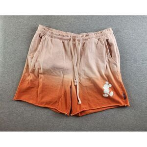 Disney Spirit Jersey Ombre Shorts Large L‎ Coral Orange / Pink Mickey Mouse